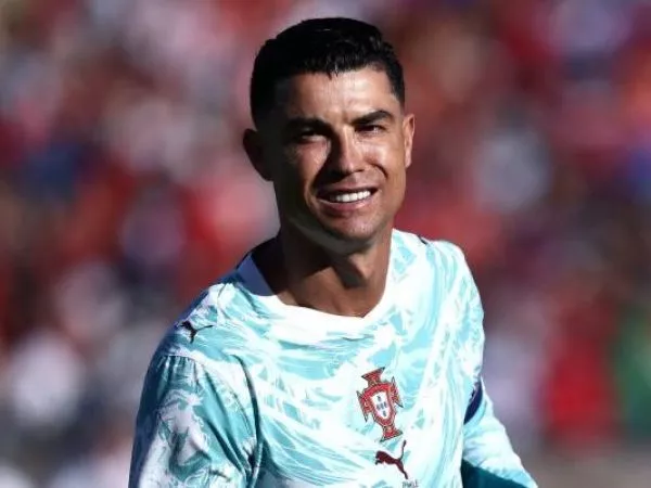 Cristiano Ronaldo en el amistoso frente a Chile.