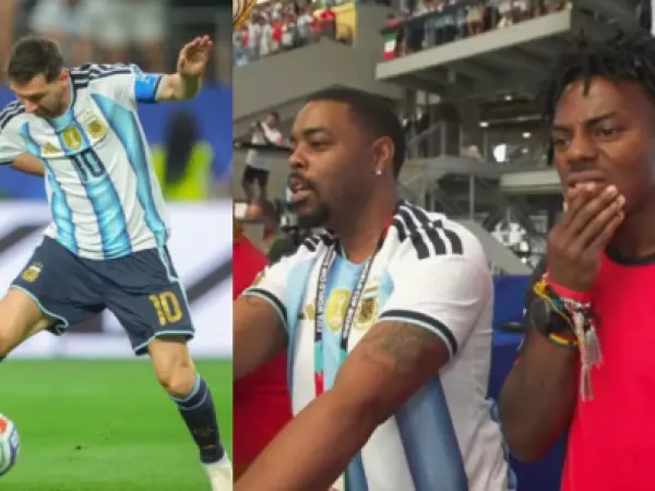 La reacción de IShowSpeed luego del penal errado por Messi
